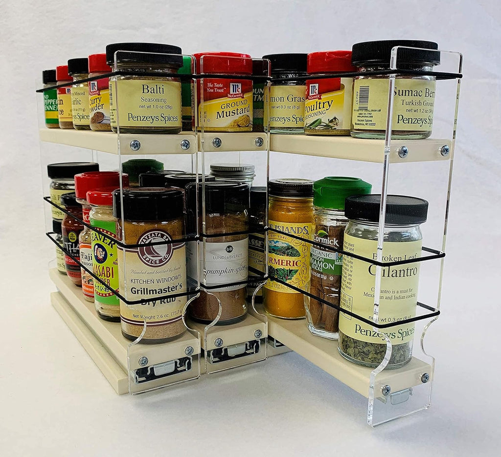 Vertical Spice 222x1.5x11 DC Spice Rack 3 Drawers Cabinet Mounted O1808