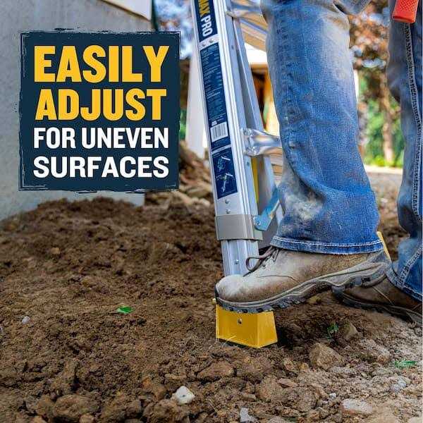 Werner 22 ft. Reach Aluminum 5-in-1 Multi-Position Pro Ladder with Leveling, 375 lbs. Type IAA G41342