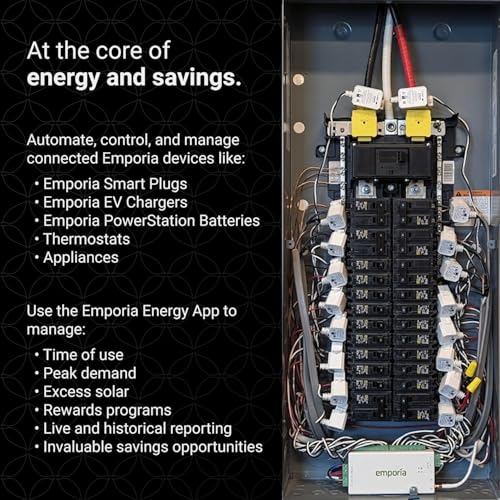 Emporia Gen 3 Smart Home Energy Monitor with 16 50A Circuit Level Sensors W391