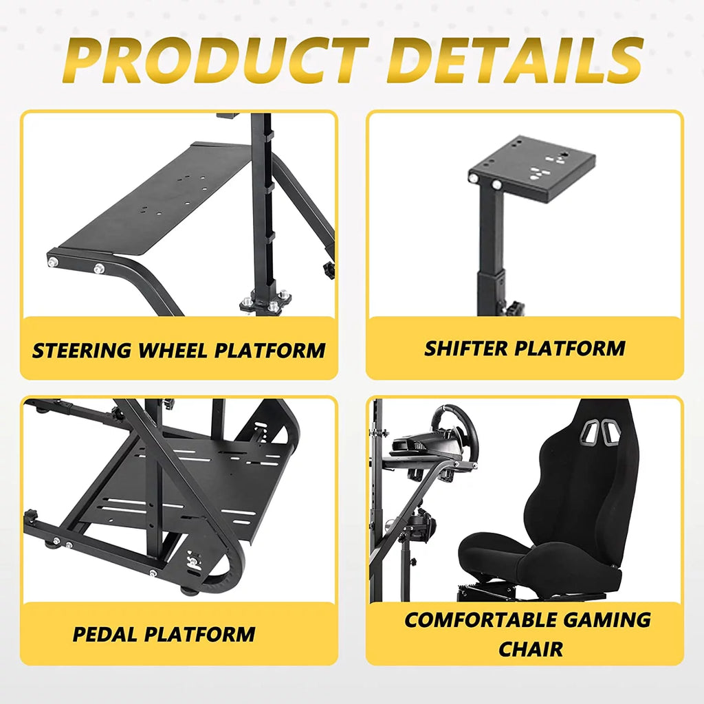 Marada G923 Racing Simulator Cockpit with Monitor Stand Game Seat W635