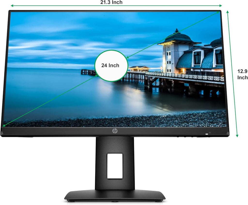 HP VH240A 24 Inch FHD Anti-Glare Monitor, VGA HDMI, Renewed M31195
