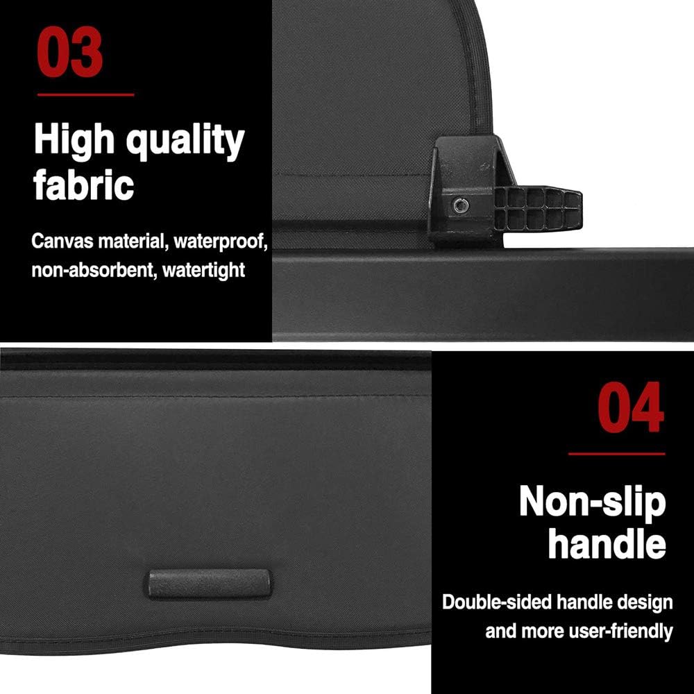 Cargo Cover Replacement for 2017-2021 Honda CRV Rear Trunk Shade Black M882