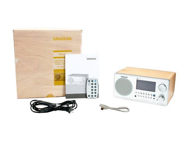 Sangean WR-2 FM/AM Wooden Table Top Digital Tuning Receiver, Walnut F242
