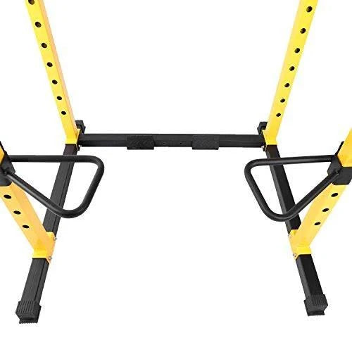 HulkFit 1000-Lb Capacity Adjustable Power Cage with J-Hooks and Dip Bars G980