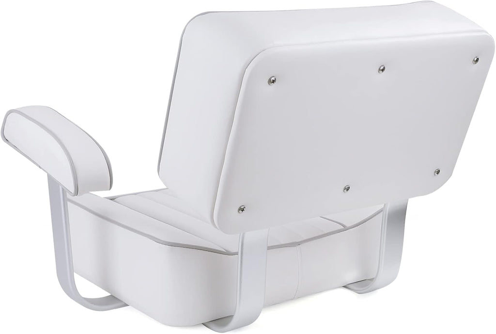 Captains Boat Seat With Arm Rest Grey Piping L943745