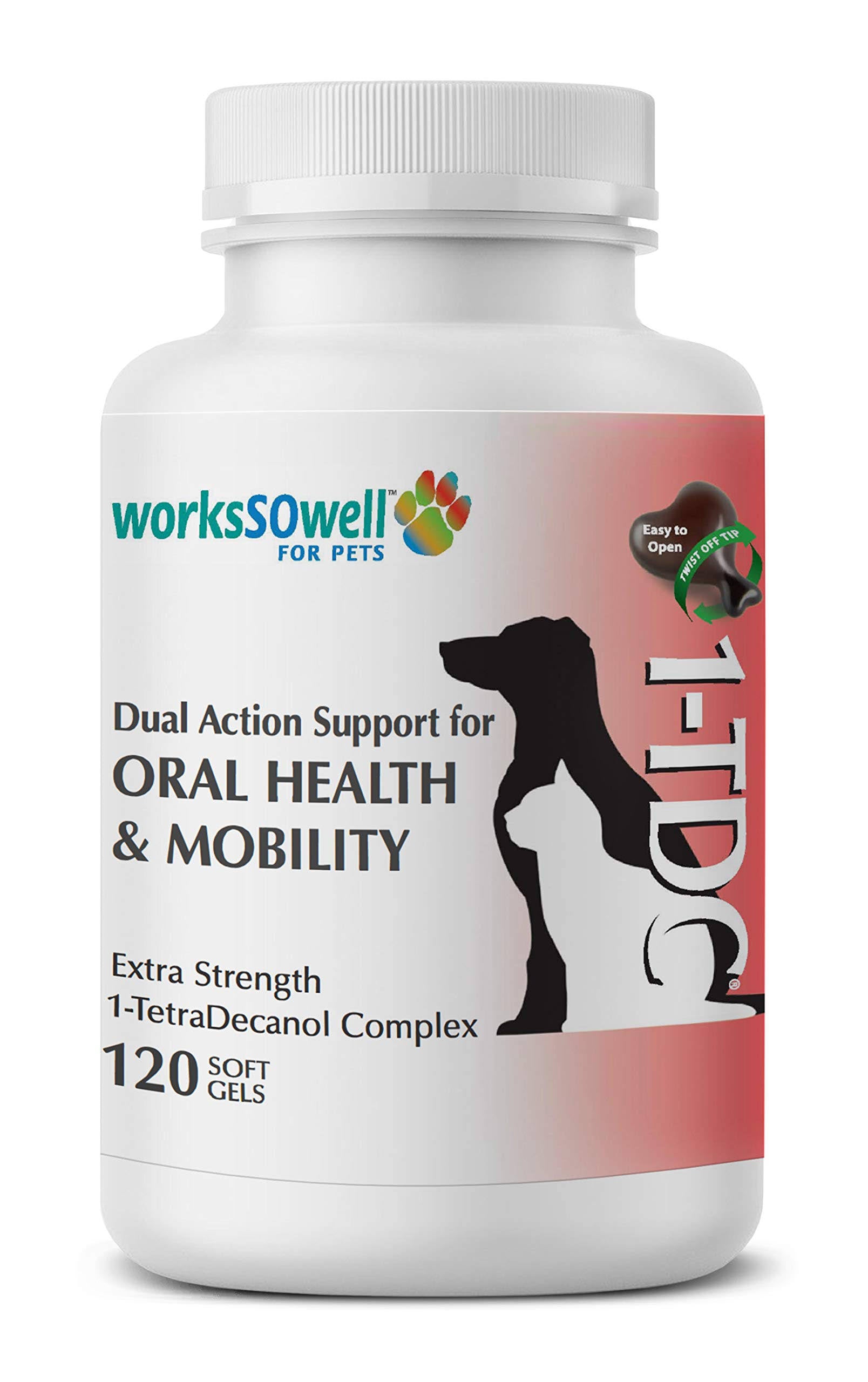 1-TDC Dual Action Periodontal u0026 Joint Health for Cats u0026 Dogs - 120 Soft Gels