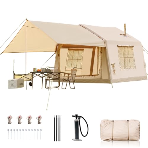 Inflatable Camping Tent with Hand Pump, Waterproof Oxford, 4-6 Person P40923