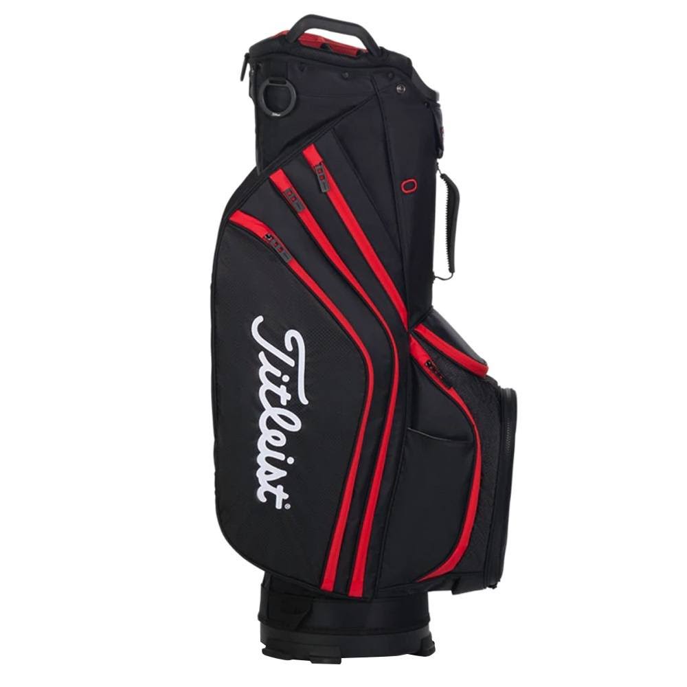 Titleist Cart 14 Lightweight Golf Bag - Black/Black/Red O30984