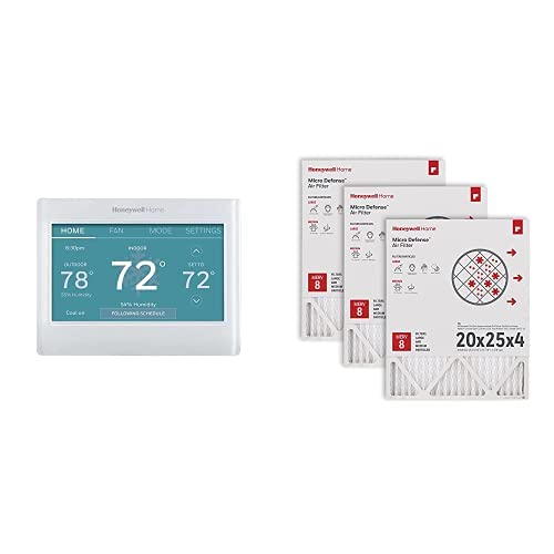Honeywell Home RTH9585WF Wi-Fi Smart Color Thermostat, 7-Day Programmable, Touch Screen, Energy Star, Alexa Ready I259972