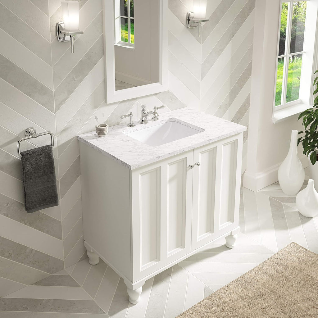 KOHLER K-20000-0 Caxton Under-Mount Bathroom Sink, White U8645
