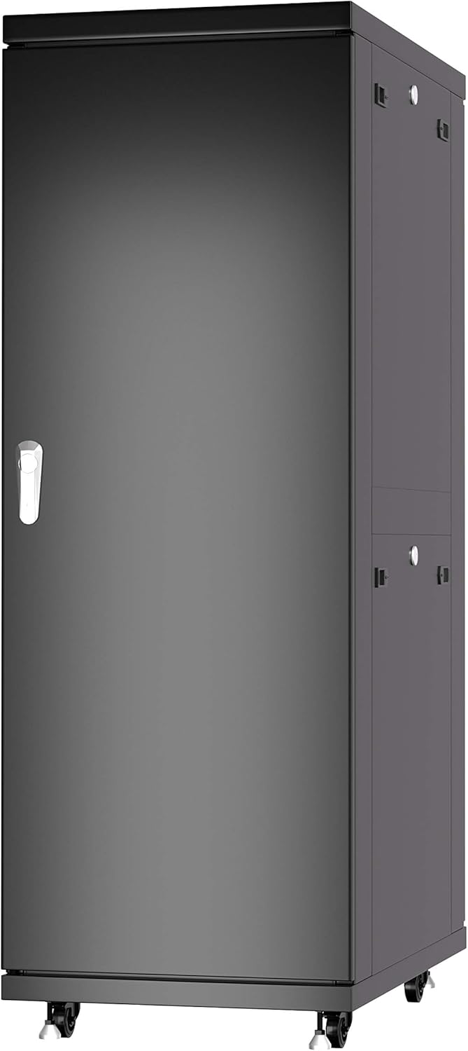 Sysracks Server Rack 42U Network Enclosure 39 inch Deep Data Cabinet on Wheels E94877