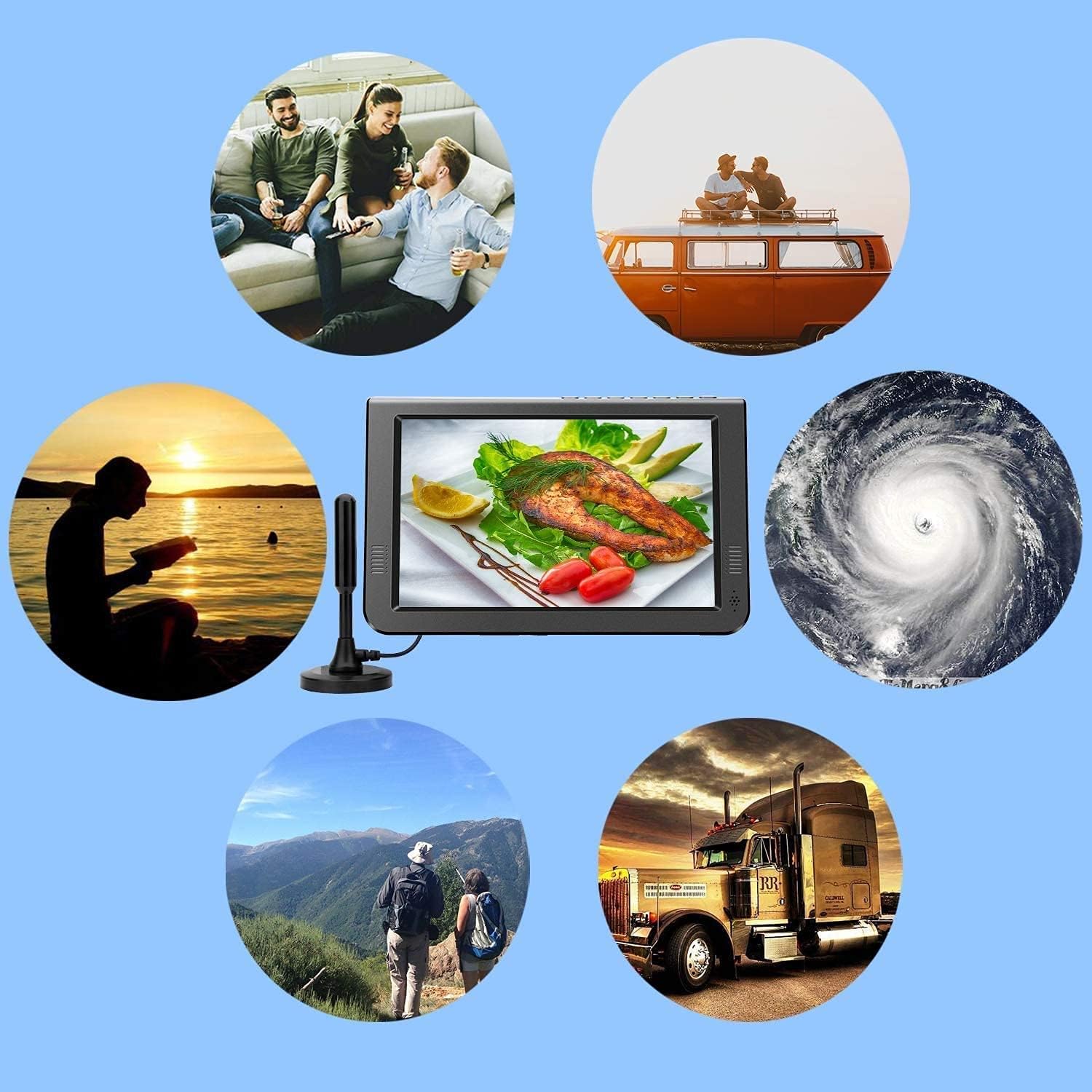 Portable TV with Rechargeable Battery, ATSC Tuner, HDMI Port C353