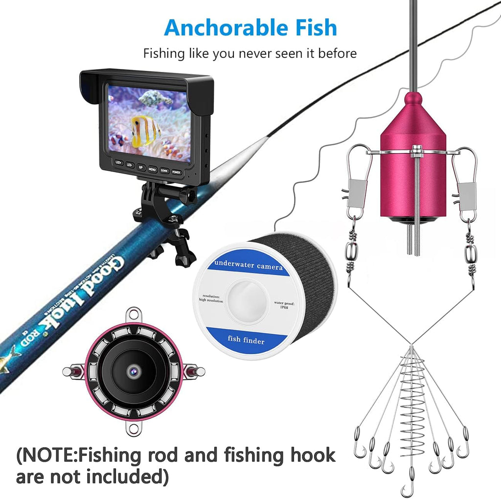 Portable Underwater Fishing Camera with 4.3" HD Monitor and 30m Cable H64422
