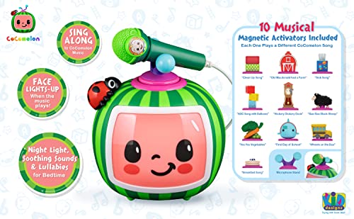 eKids Cocomelon Toy Karaoke Machine for Kids with Microphone and Night Light E62777