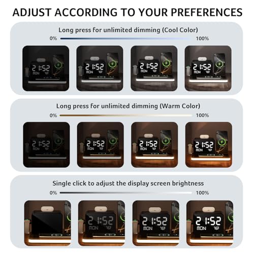 acer 7-in-1 Wireless Charging Station with Night Light and Time Display U851