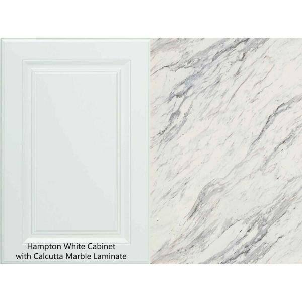 Hampton Bay 8 ft. White Laminate Countertop Kit with Ogee Edge E61796