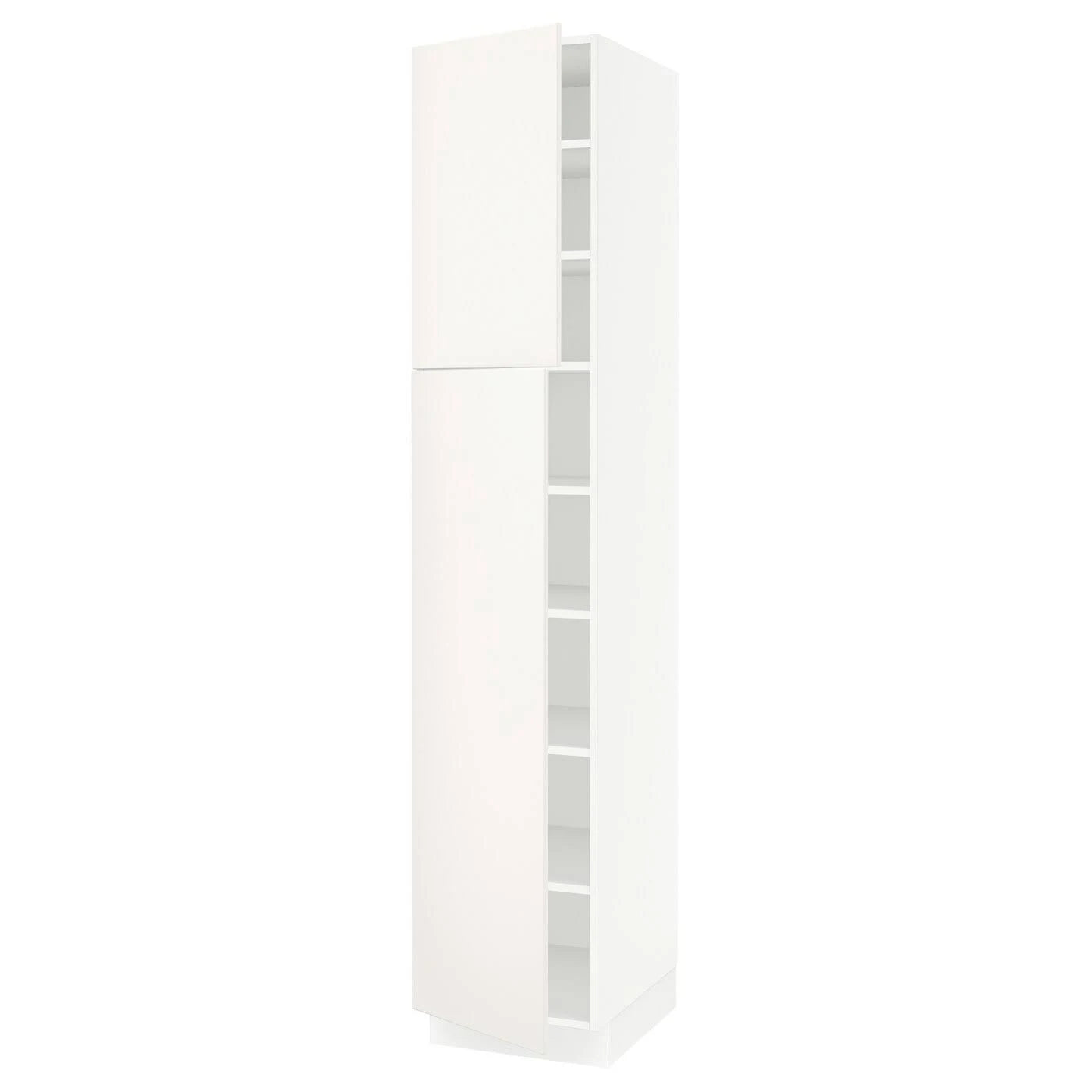 IKEA - SEKTION High Cabinet with shelves/2 Doors, white/Veddinge White, 18x24x90 79364889