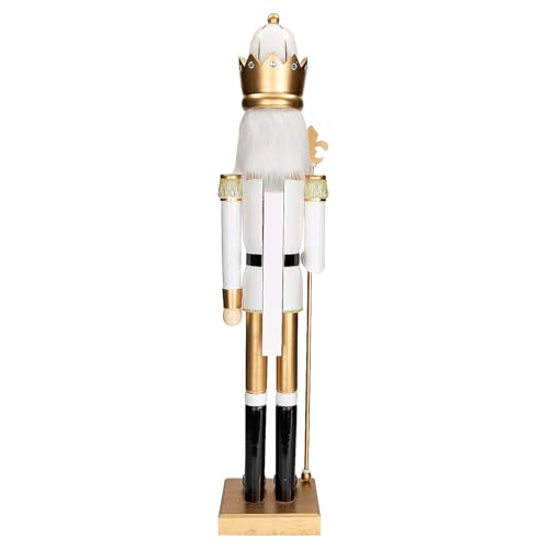 Fun Express 3 Ft. Green Wooden Holiday Nutcracker with Scepter L162