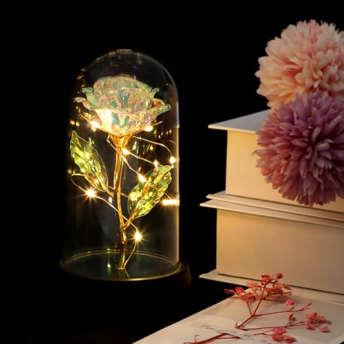 Relaxing Spa Gifts Care Package with Luxury Flannel Blanket and Light-Up Rose V553