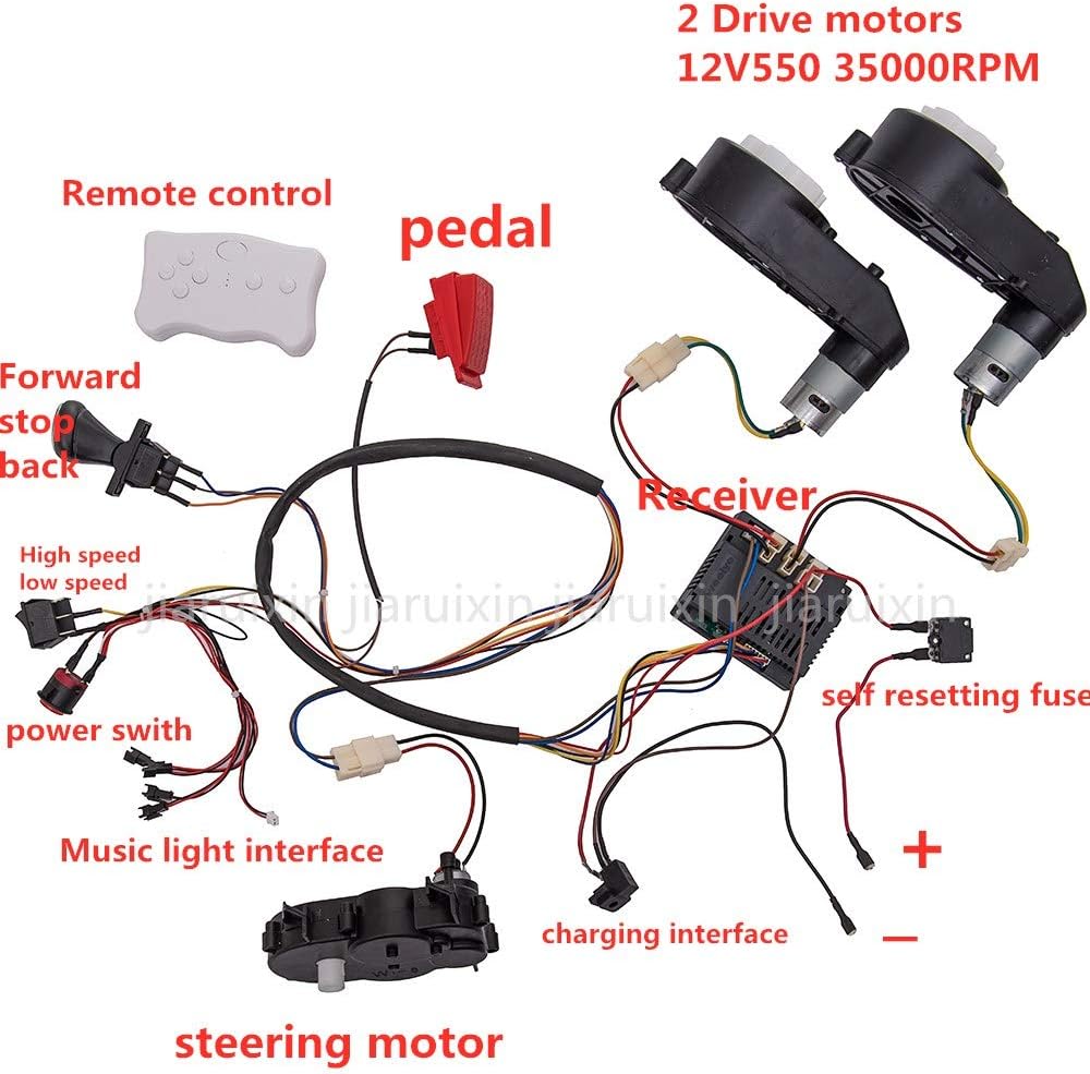 weelye Kids Ride On Car 12V DIY Modified Wires Remote Control Circuit Board Set M17789