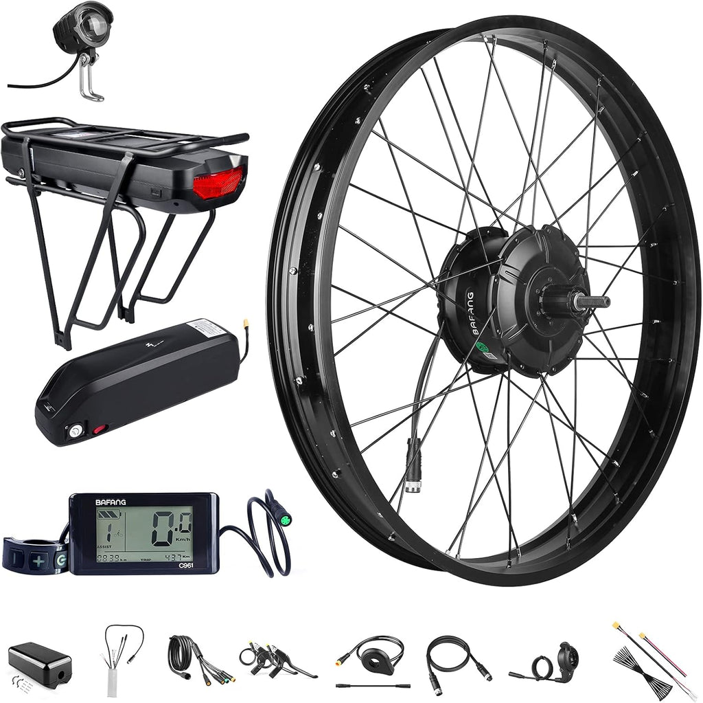 BAFANG 48V 1000W Rear Hub Motor Ebike Conversion Kit for 26 Fat Tire Bikes C39785