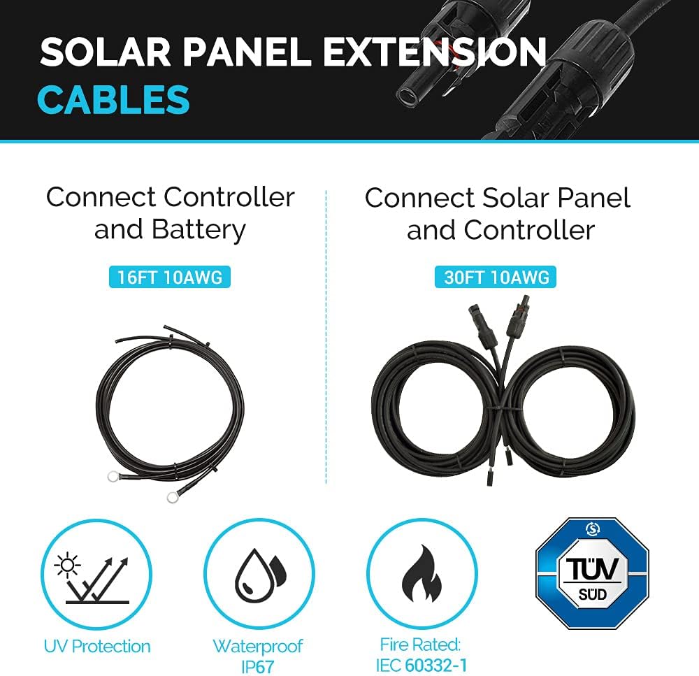 Renogy 400W 12V Monocrystalline Solar RV Kit with 30A PWM Charge Controller Z6385