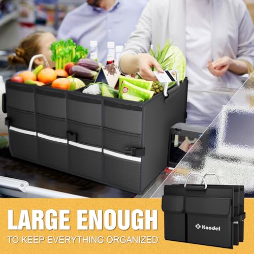 K KNODEL Large Car Trash Can with Lid Trunk Organizer G27153