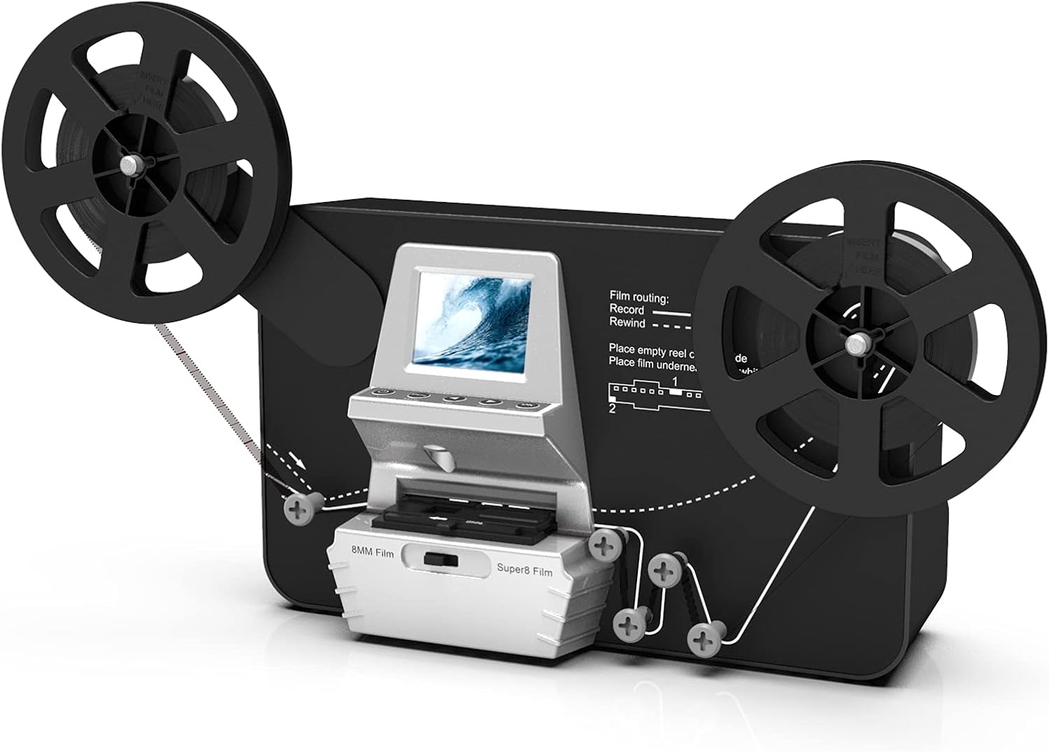 8mm & Super 8 Reels to Digital Film Scanner Converter with 2.4 LCD J422
