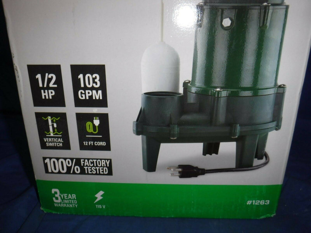 Zoeller 0.5-HP 115-Volt Cast Iron Sewage Sump Pump F43694