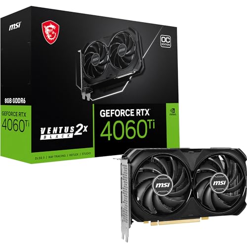 MSI GeForce RTX 4060 Ti Ventus 2X Black 8G OC Graphics Card O435