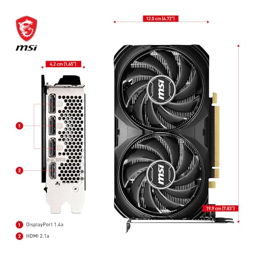 MSI GeForce RTX 4060 Ti Ventus 2X Black 8G OC Graphics Card O435
