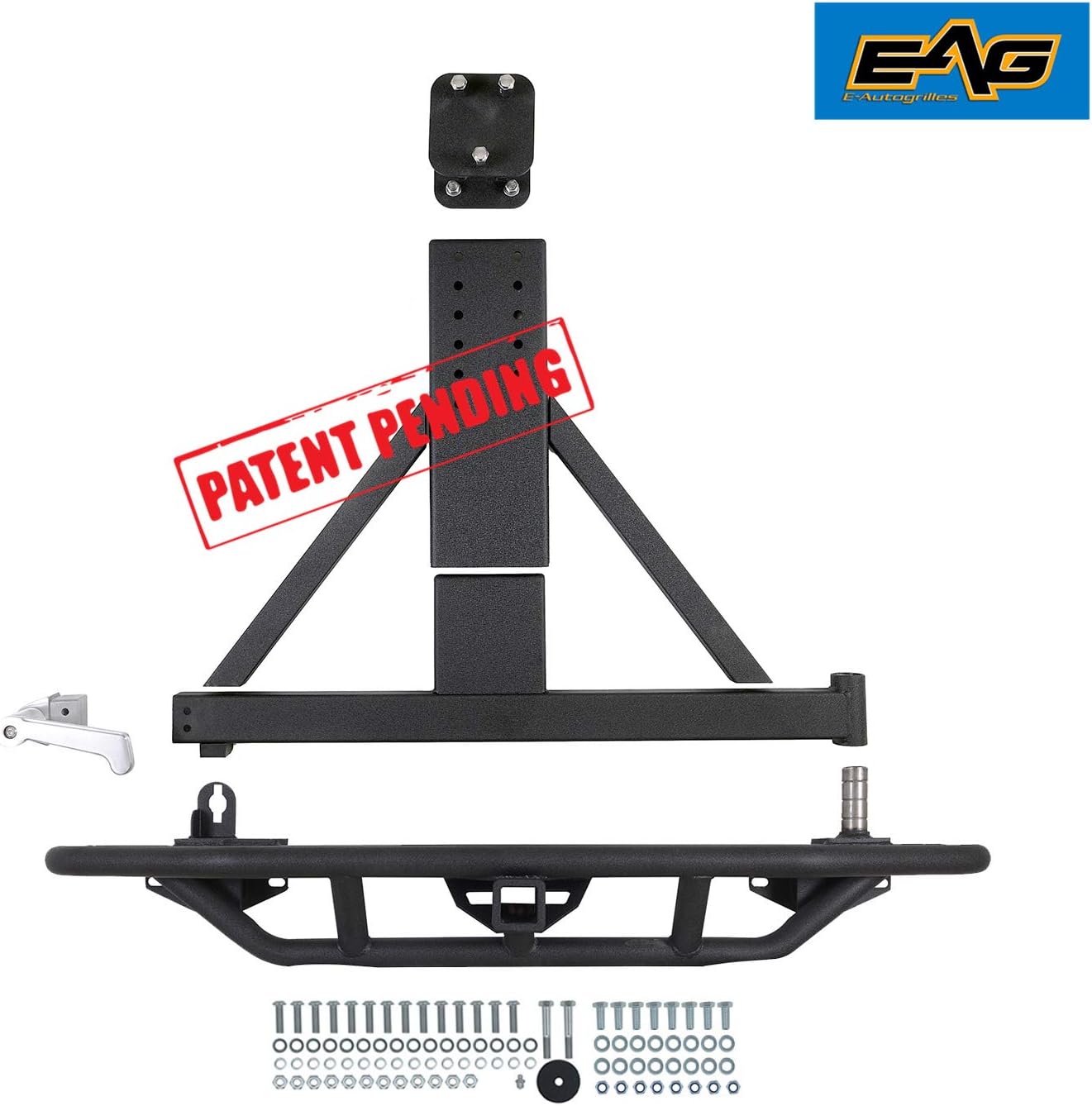 EAG Tubular Rear Bumper with Tire Carrier for 87-06 Wrangler TJ YJ H798140
