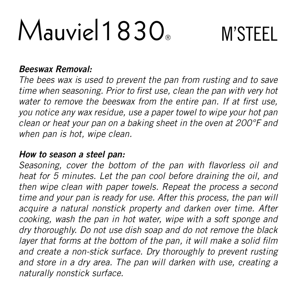 Mauviel M'Steel Nonstick Fry Pan 12.5 inch J188