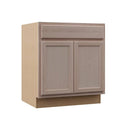 Hampton Bay Hampton Assembled 30x34.5x24 in. Base Kitchen Cabinet in Unfinished Beech