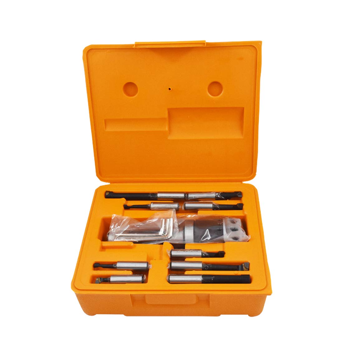 2 Boring Head 9pcs R8 Shank 1/2 Carbide Boring Bar Set Z214