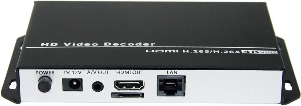 URayCoder H.265 H.264 HD Video Audio Decoder IP Camera Decoder HTTP RTSP M3U8 RTMP UDP Unitcast to HDMI AV RCA Decoder for Advertisement Display, Decoding Video Encoder, Decoding IP Camera