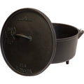 Camp Chef 12 inch Cast Iron Deep Dutch Oven With True Seasoned Finish, Size: 8 qt