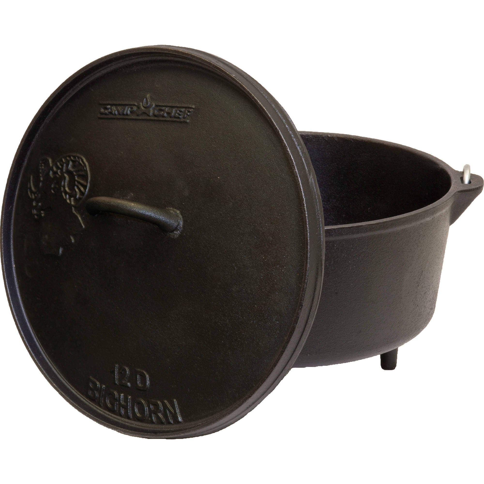 Camp Chef 12 inch Cast Iron Deep Dutch Oven With True Seasoned Finish, Size: 8 qt