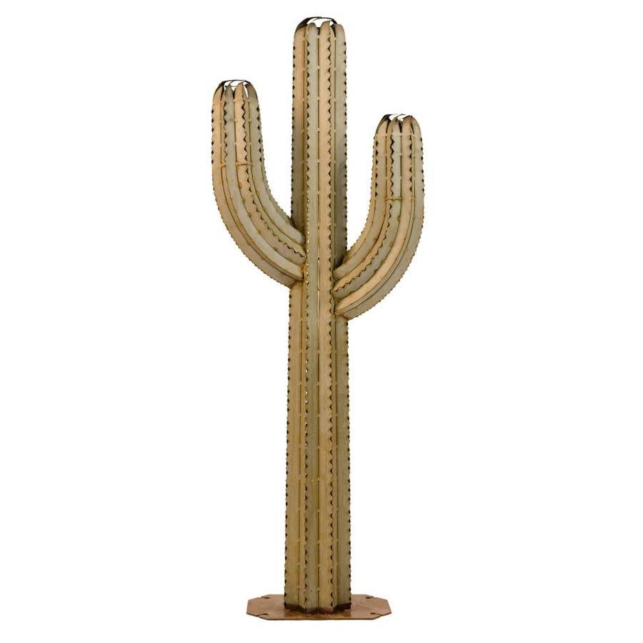 Desert Steel Saguaro Cactus 78-In Green Verdigirs Garden Torches 151-062Vt