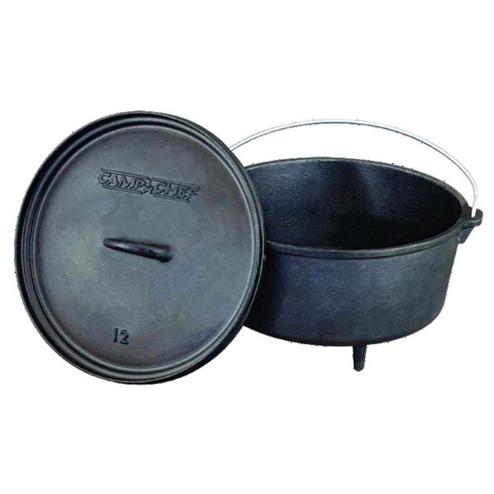 Camp Chef 12 inch Cast Iron Dutch Oven, 8 qt Z89643