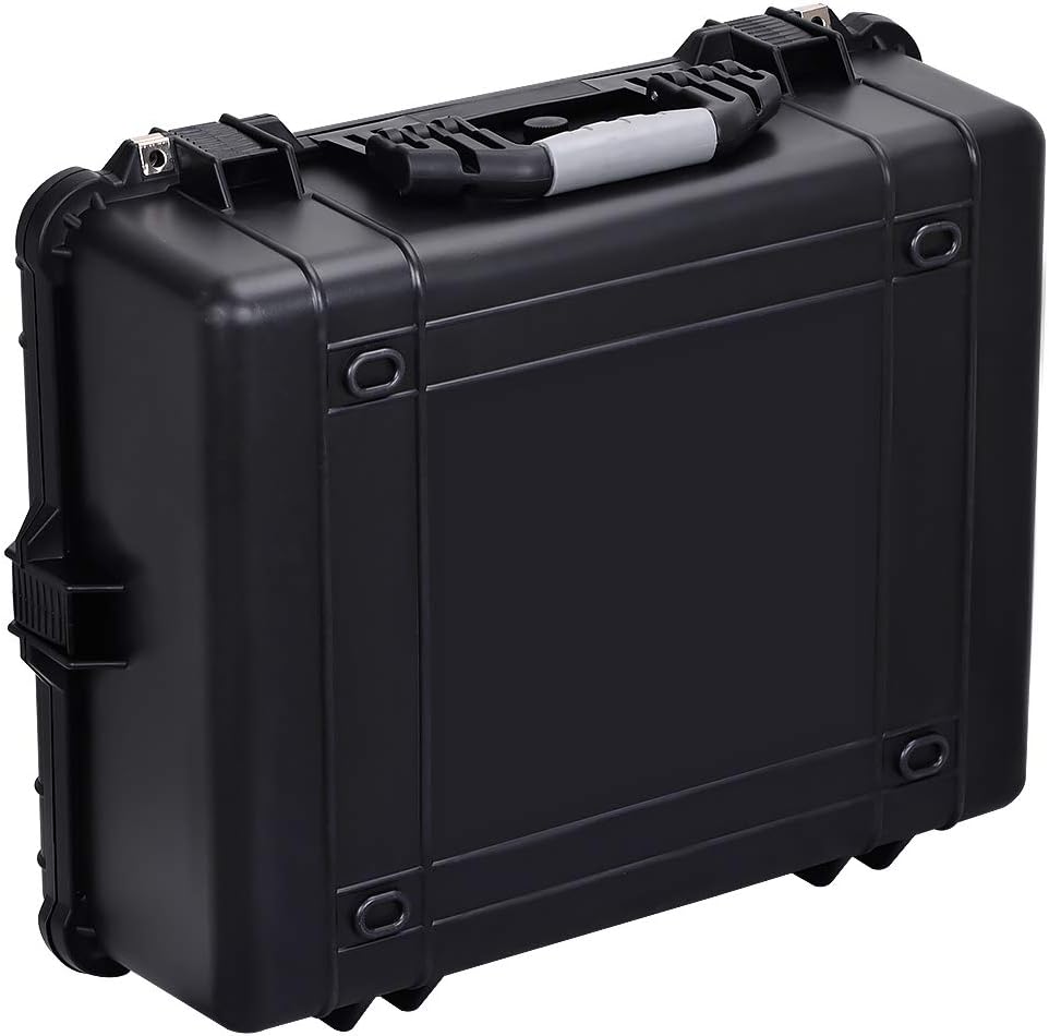 MEIJIA Portable Waterproof Hard Camera Case with Customizable Foam Insert, Black C57797