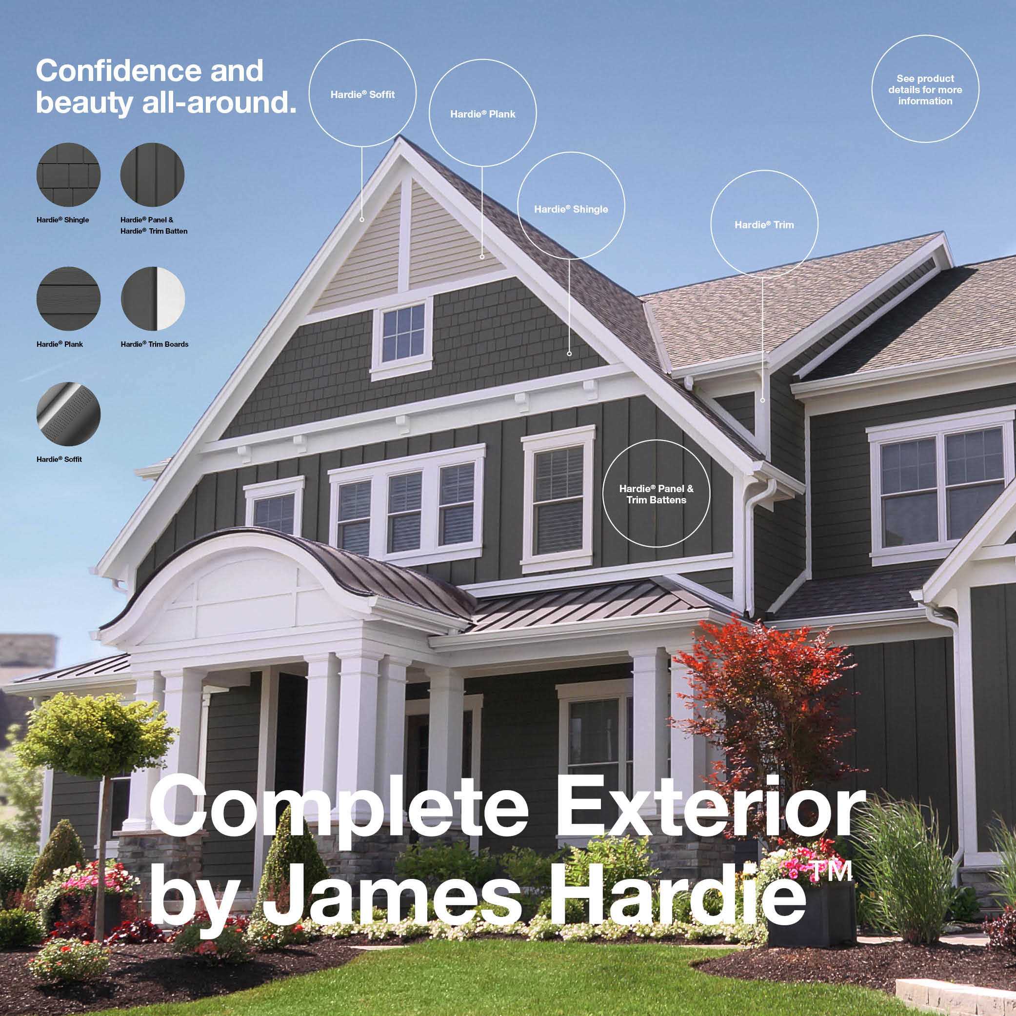 James Hardie Primed HZ10 Fiber Cement Trim Woodgrain 144-in Y38641