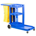 Continental 184BL Janitor Cart with Vinyl Bag