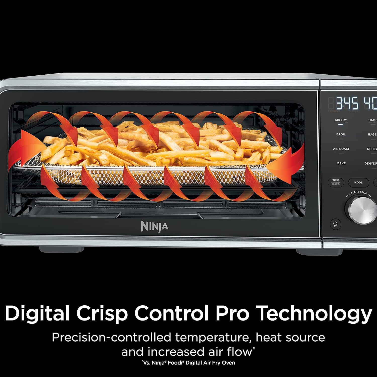 Ninja SP201 Digital Air Fry Pro Countertop 8-in-1 Oven, XL Capacity, Silver Q3546