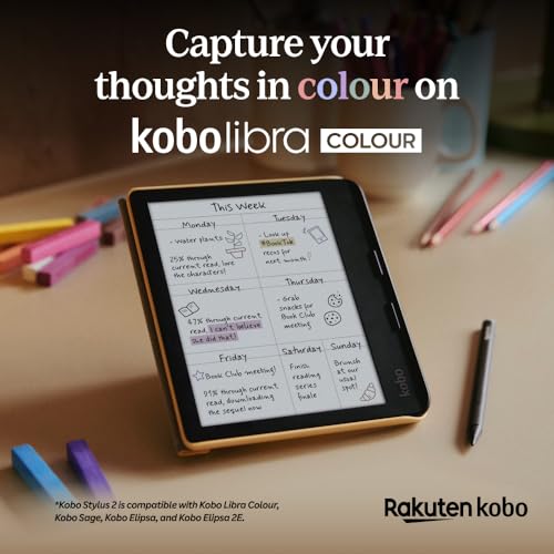 Kobo Stylus 2 Rechargeable Stylus for Libra Colour & Sage eReader (Black) D5026