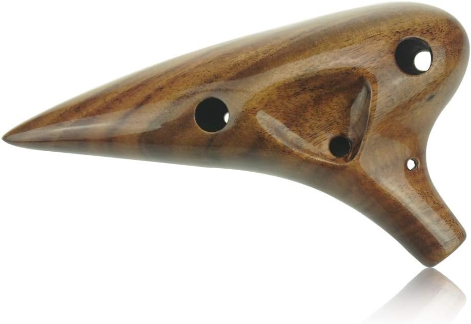 12 Hole Wooden Ocarina Alto C Acacia Wood O324937