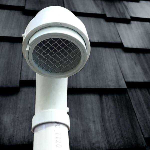 The Plumber's Choice 4 in. Termination Vent Cap with Condensation Drain X897549