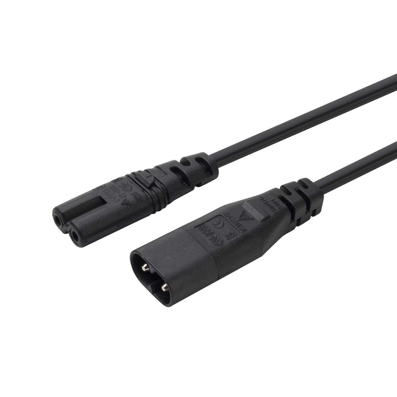 YEKELLA IEC 60320 C8 Plug to C7 Receptacle Male to Female Extension Power Supply Main Adapter Cable - Shop Hardware Tools Online Store