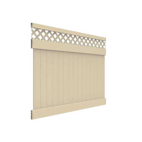 Barrette Outdoor Living Anderson 6 ft. x 8 ft Vinyl Lattice Top Fence Panel B8594