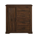 Welwick Designs 45 in. W. Dark Walnut Wood 4 Drawer and 1 Cabinet Transitional Wardrobe